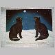 Katzenpaar im Schnee