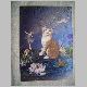 Glanzpostkarte mit Katze