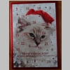 Adventskalender mit Weihnachtsmannkatze