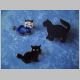 3 kleine Katzenbroschen