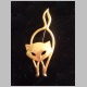 Brosche goldfarbene Katze